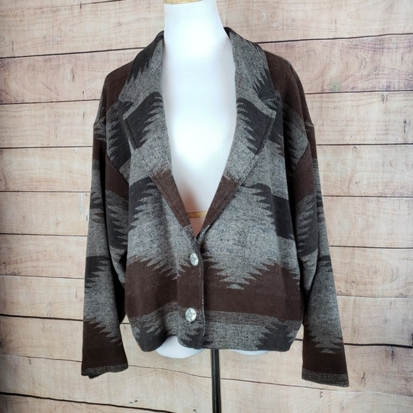 David Paul Jackets & Blazers - David Paul New York Aztec Print Jacket